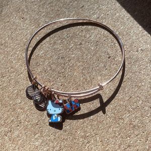 Rose gold hello kitty bangle
